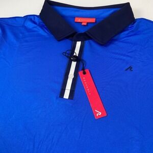 REDVANLY Mens XXL Marine Blue Monroe Golg Polo New PUREpoly Stretch CasualShirt